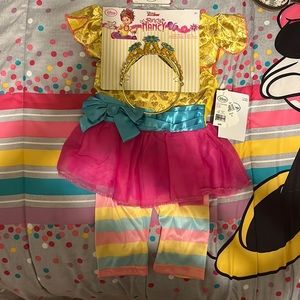 NWT fancy Nancy size 3 costume, 3 pieces-crown, pants, and top!